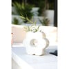 H 7-Inch Ceramic Flower Vase, Ivory - Accents - 1 - thumbnail