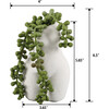 String Of Pearls In 5.5-Inch Ceramic Vase 3.5X3X5.5, White - Accents - 3