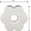 H 7-Inch Ceramic Flower Vase, Ivory - Accents - 4