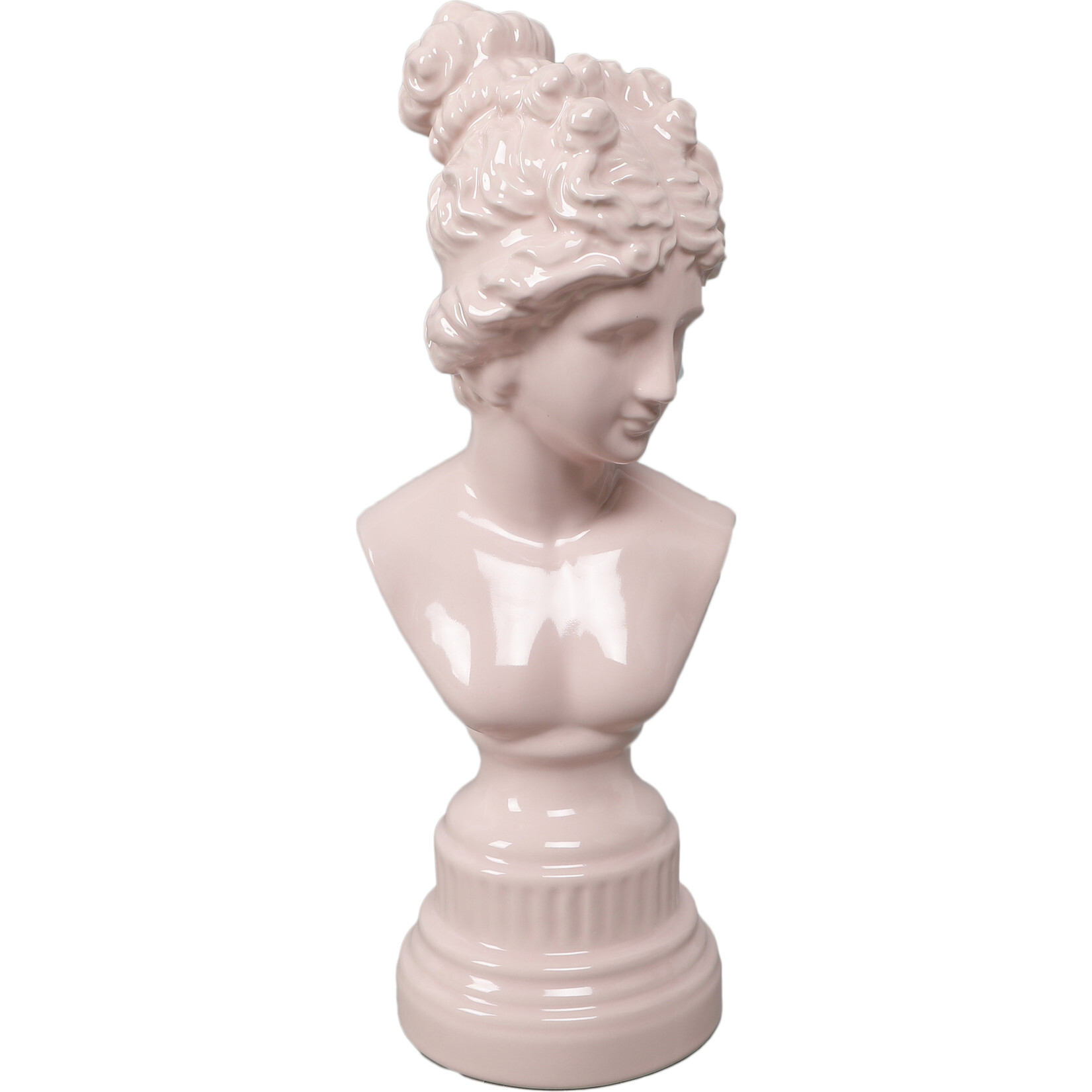H 12-Inch Ceramic Greecian, Pink - Accents - 1