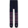 Norwegian Jacquard Ski-Inspired Pattern Tights, Navy - Tights - 1 - thumbnail