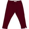 Wide Rib Fuzzy Sweater Knit Legging, Berry - Leggings - 1 - thumbnail