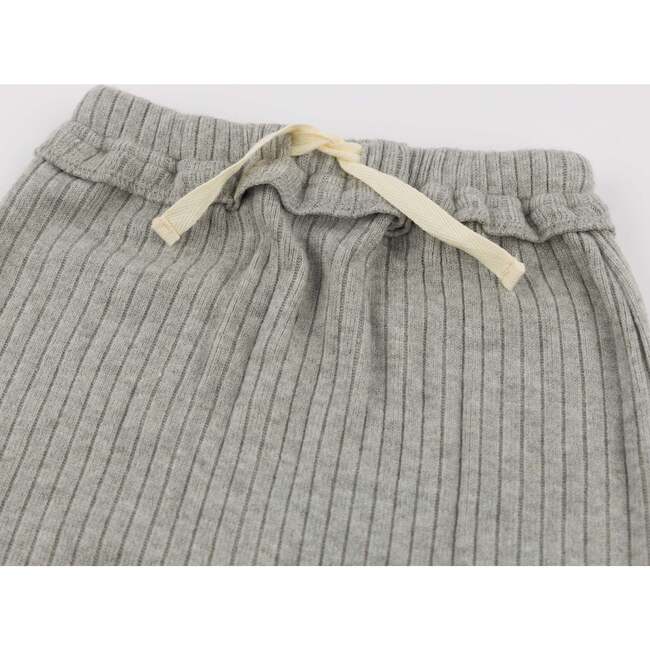 Wide Rib Fuzzy Sweater Knit Brooklyn Jogger, Heather Gray - Sweatpants - 3