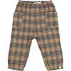 Scottish Plaid Side Pocket Pants, Camel - Pants - 1 - thumbnail