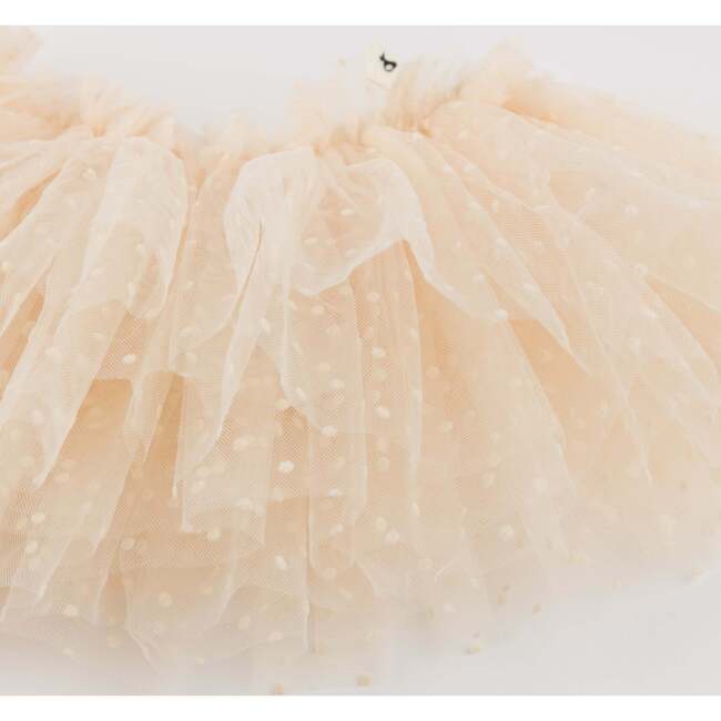 Velvet Mini Dot 4 Layer Tutu, Vintage Snow - Skirts - 2