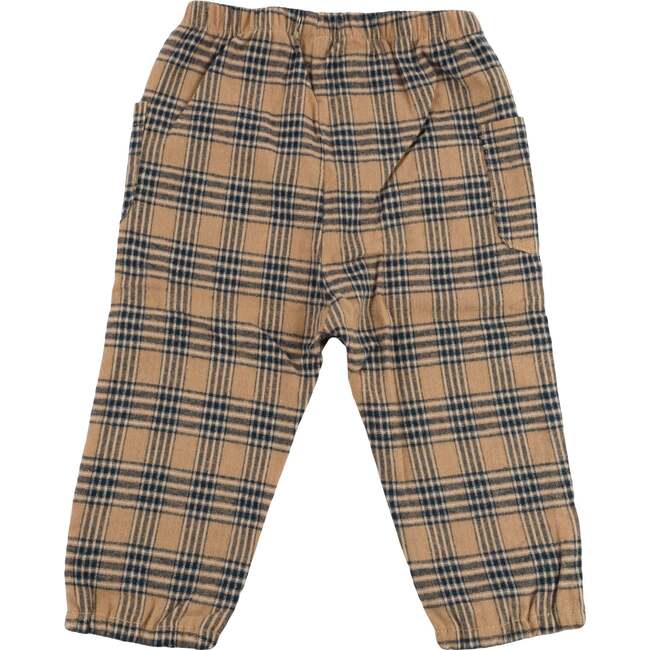 Scottish Plaid Side Pocket Pants, Camel - Pants - 2