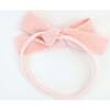 Scandi Tie Bow Nylon Headband, Baby Pink - Headbands - 3