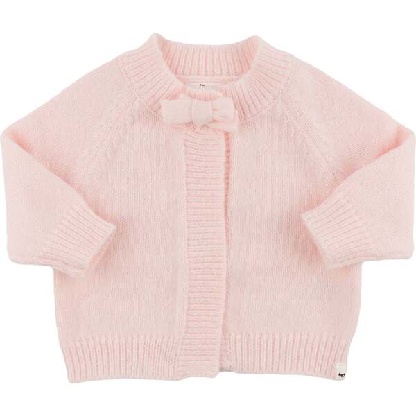 Scandi Bow Cardigan, Baby Pink - oh baby! Sweaters | Maisonette