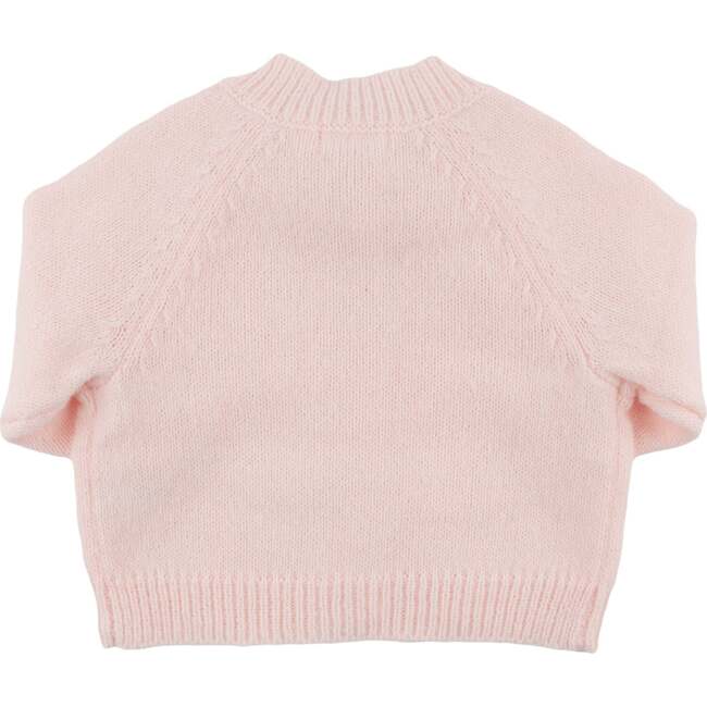 Scandi Bow Cardigan, Baby Pink - Cardigans - 2