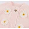 Scandi Flower Cardigan, Baby Pink - Cardigans - 3