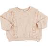 Mini Stars Gold Foil Millie Ruffle Boxy, Pale Pink - Sweatshirts - 1 - thumbnail