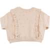 Mini Stars Gold Foil Millie Ruffle Boxy, Pale Pink - Sweatshirts - 2