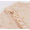 Mini Stars Gold Foil Millie Ruffle Boxy, Pale Pink - Sweatshirts - 3