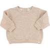 Mini Honeycomb Elbow Patch Boxy, Sand - Sweatshirts - 1 - thumbnail