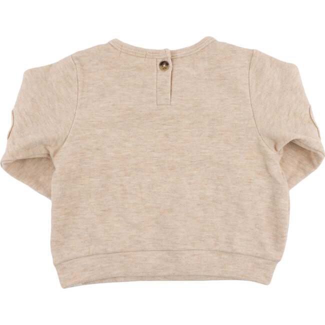 Mini Honeycomb Elbow Patch Boxy, Sand - Sweatshirts - 2