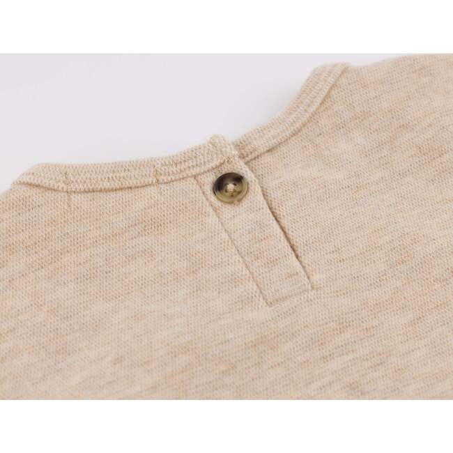 Mini Honeycomb Elbow Patch Boxy, Sand - Sweatshirts - 4