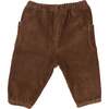 Corduroy Side Pocket Pant Gathered Ankle, Chocolate - Pants - 2