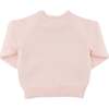 Cream Heart Crew Neck Sweater, Baby Pink - Sweaters - 2