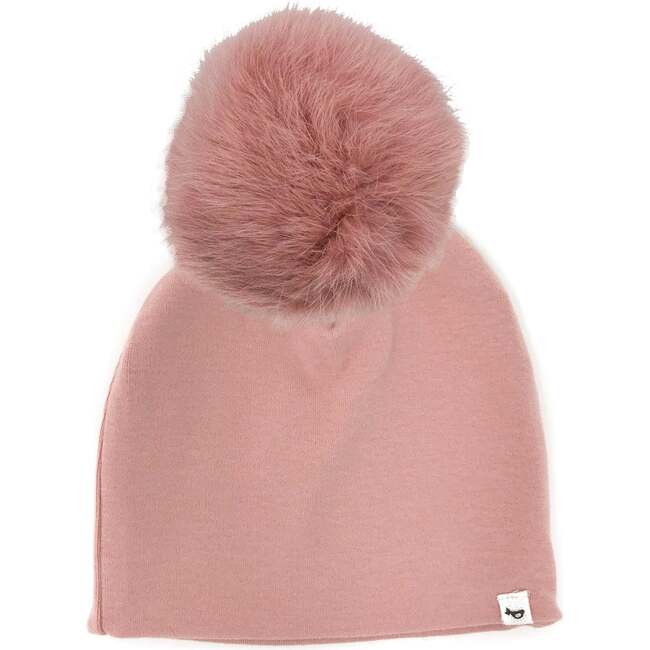 Blush Fur Pom Hat, Blush - Hats - 2