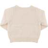 Baby Pink Bow Crew Neck Sweater, Cream - Sweaters - 2