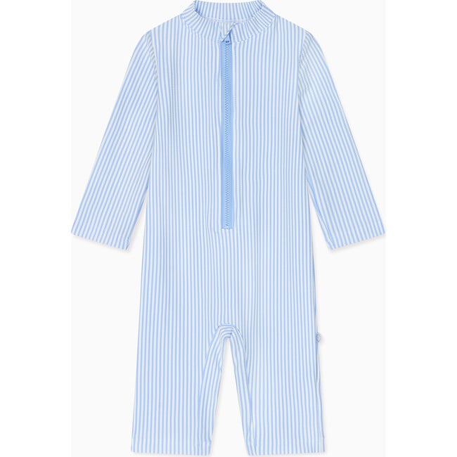 Seersucker Sun Safe Suit, Blue