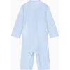 Seersucker Sun Safe Suit, Blue - Rash Guards - 3