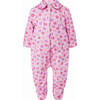 Babys Scatter Heart Print Peter Pan Collar Footed Onesie, Purple - Footie Pajamas - 1 - thumbnail