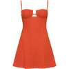 Petal Short Slip Dress, Tangerine - Dresses - 1 - thumbnail