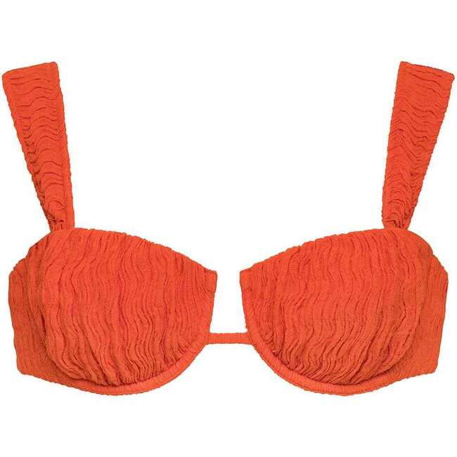 Petal (Wide Straps) Bikini Top, Tangerine