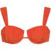 Petal (Wide Straps) Bikini Top, Tangerine - Two Pieces - 1 - thumbnail