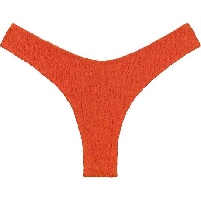 Lulu (Zig-Zag Stitch) Bikini Bottom, Tangerine