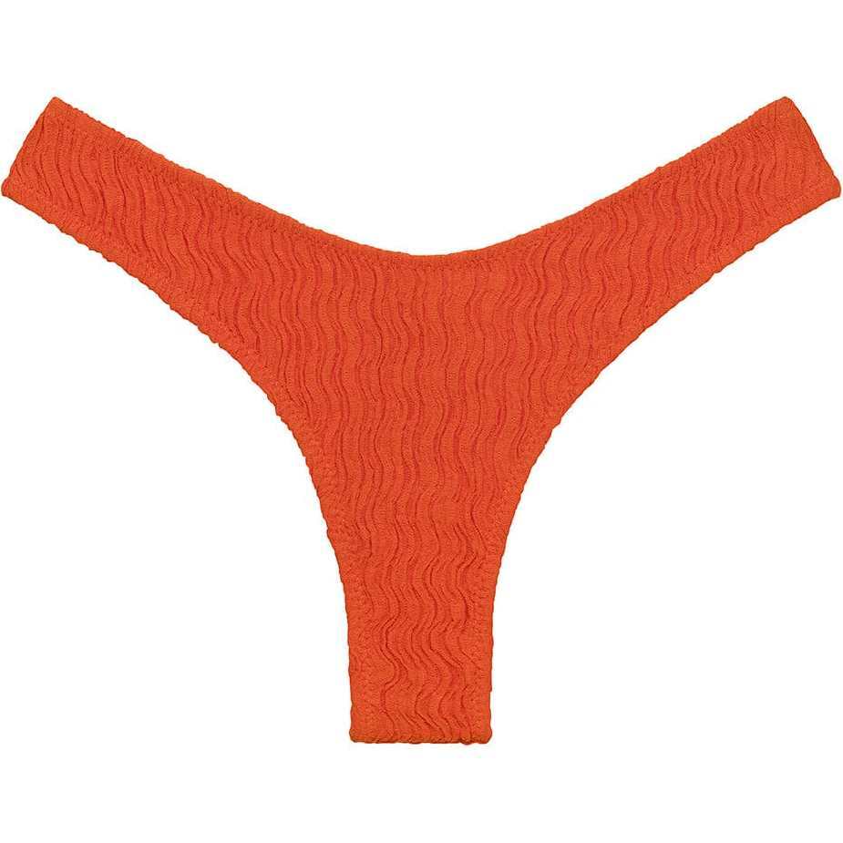 Lulu (Zig-Zag Stitch) Bikini Bottom, Tangerine - Two Pieces - 1