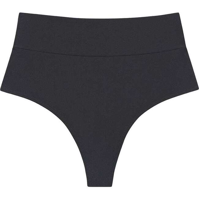 Added Coverage High Rise Bikini Bottom, Charcoal