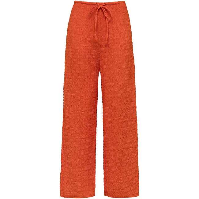 Drawstring Wide Leg Pant, Tangerine