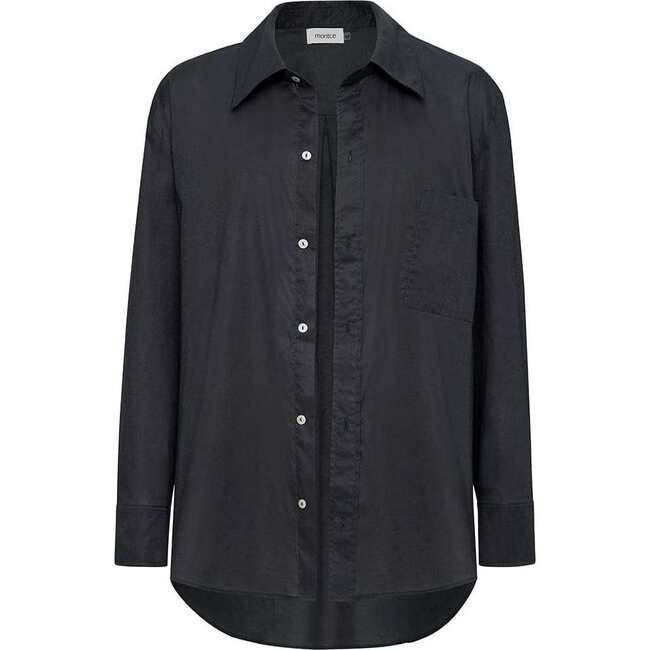 Boyfriend Button Down Shirt, Charcoal