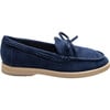 Suede Formal Dress Shoes, Navy - Slip Ons - 2