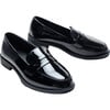 Patent Penny Loafers, Black - Slip Ons - 1 - thumbnail