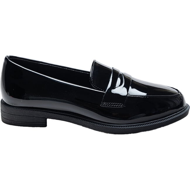 Patent Penny Loafers, Black - Slip Ons - 2