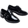 Patent Buckle Loafers, Black - Dress Shoes - 1 - thumbnail