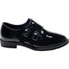 Patent Buckle Loafers, Black - Dress Shoes - 2