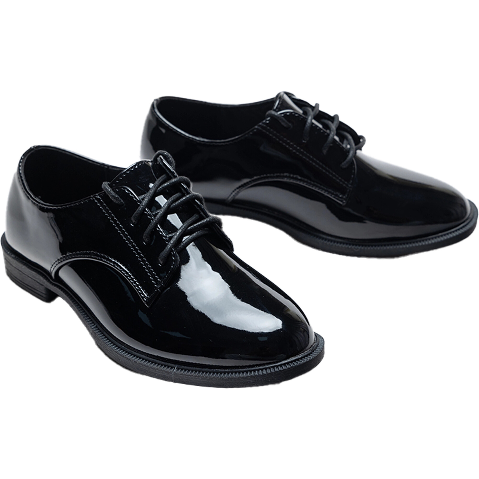 Oxford Laced Dress Shoes, Black - Moustache Shoes | Maisonette