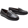 Faux Leather Penny Loafers, Mocha - Slip Ons - 3