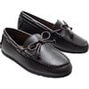 Faux Leather Laced Loafers, Mocha - Slip Ons - 1 - thumbnail