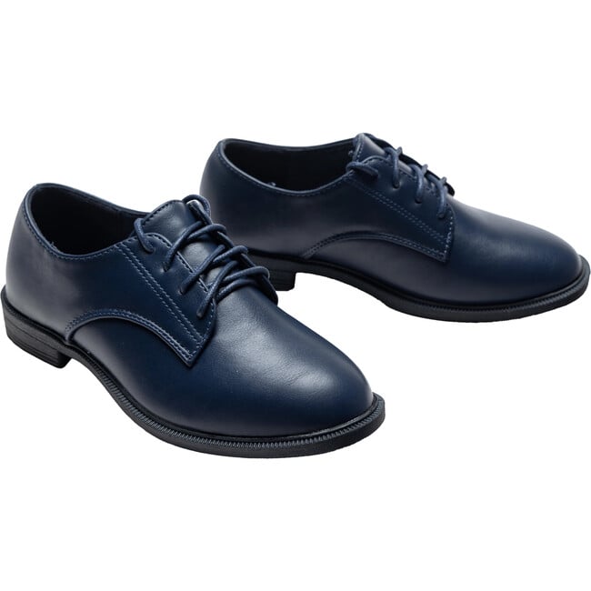 Derby Dress Shoes, Navy - Dress Shoes - 3