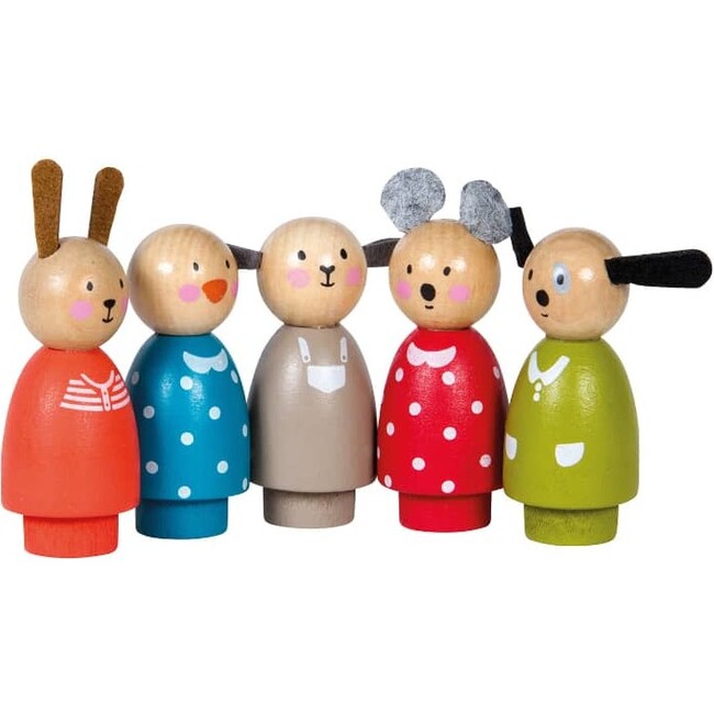 Assorted Wooden Characters - Playhouse The Big Family