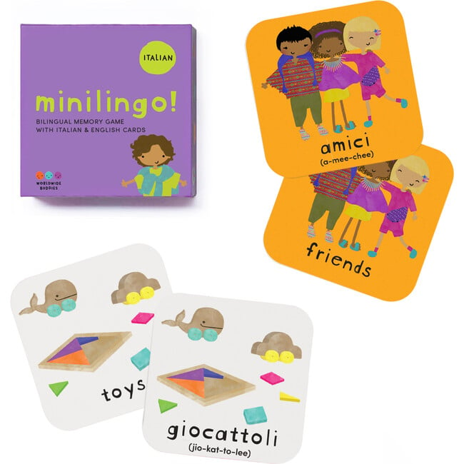 Minilingo, English/Italian Flashcards - Developmental Toys - 1