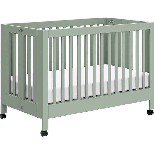 Maki Full-Size Portable Folding Crib, Light Sage