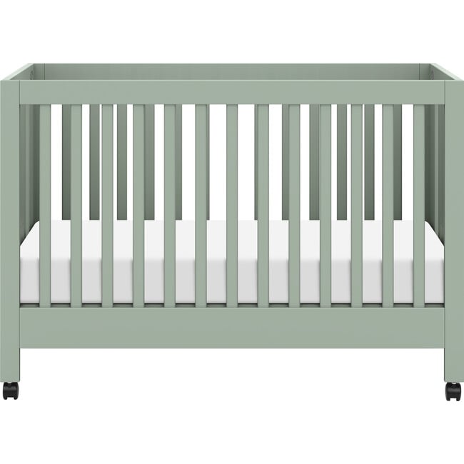 Maki Full-Size Portable Folding Crib, Light Sage - Cribs - 2