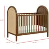 Bondi Cane 3-in-1 Convertible Crib in Natural Walnut with Natural Cane - Cribs - 3