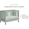 Maki Full-Size Portable Folding Crib, Light Sage - Cribs - 6